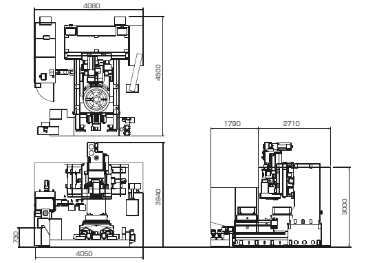 插齿机加工中心 GM7134 外径/尺寸图